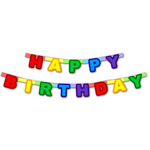 Гирлянда-надпись ко дню рождения - Happy Birthday