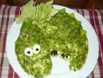 Новогодний салат Дракоша- дракончик с крабовыми палочками