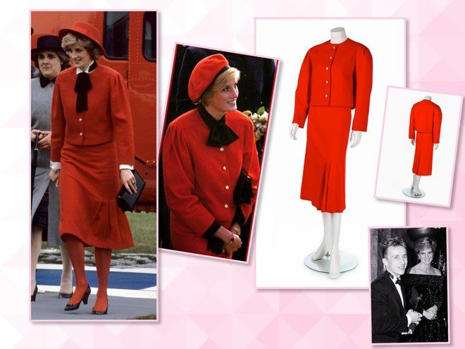 Красное платье-костюм принцессы Дианы от Джаспера Конрана