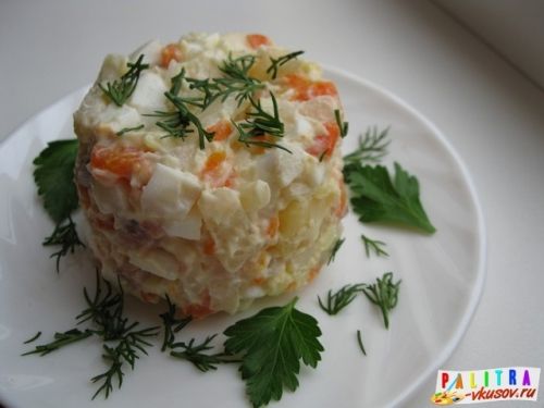 Салат с красной рыбой Дальневосточный (фото-рецепт)