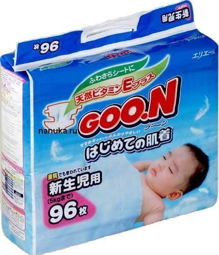 Подгузники GooN (Гун) для новорожденных 96 шт. Коллекция 2009