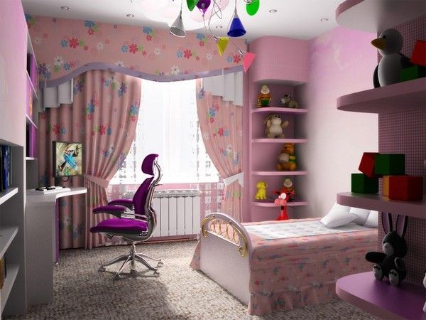 Украсить комнату на 2 года девочке