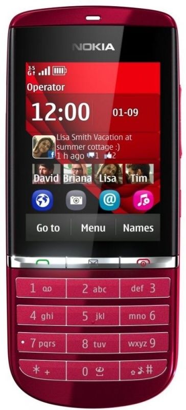 Nokia Asha 300 (красный)