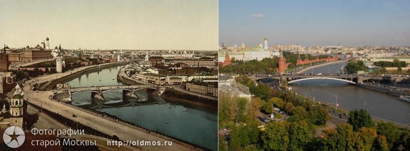 Вид на Кремль с Храма Христа Спасителя