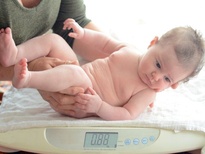 Рост и вес ребенка в 7 недель