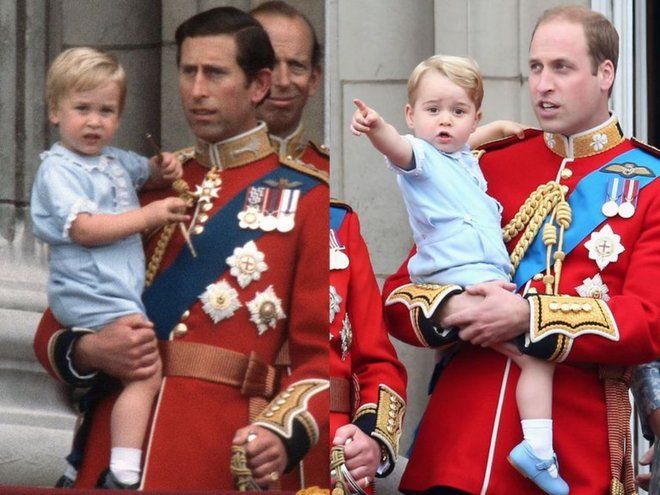 Принц Уильям и принц Джордж на параде в честь дня рождения королевы Tkbpfdtnns ШШ