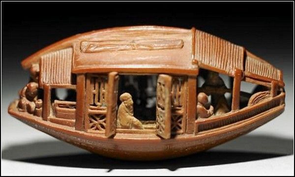 Скульптуры из фруктовых косточек, искусство хайдао