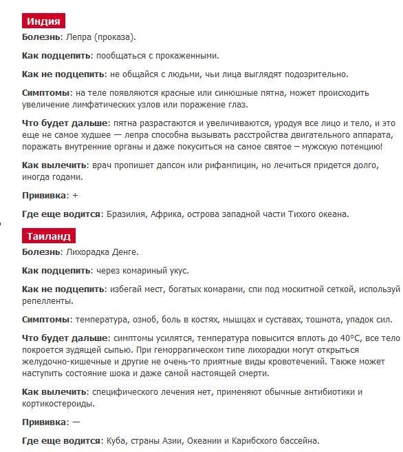 Экзотические заболевания в курортных странах (3 фото + текст)