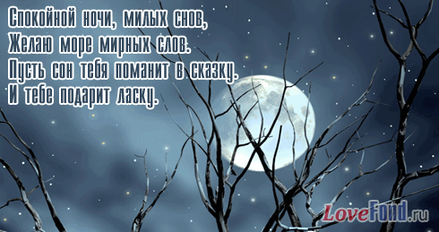 Спокойной ночи