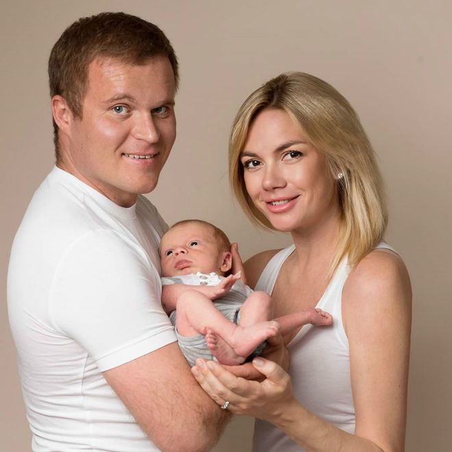 Анастасия Трегубова с мужем и сыном