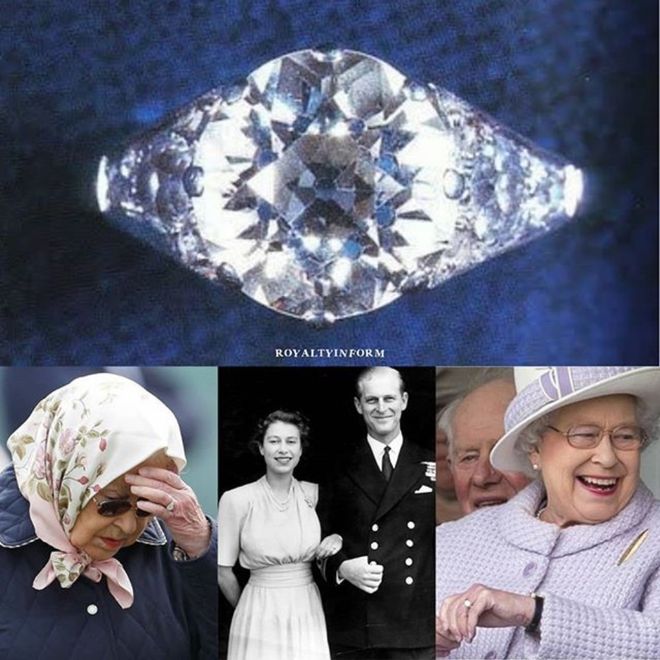 Кольцо на помолвку королевы Елизаветы II