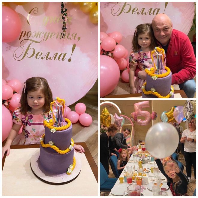 Вечеринка в розовых цветах: дочь Екатерины Климовой и Гелы Месхи отметила пять лет вместе с родителями