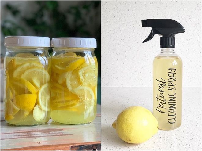 Домашний спрей для чистки стекол и зеркал с ароматом лимона